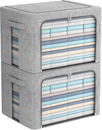 Linen Storage Boxes with Clear Windows – Stackable & Foldable
