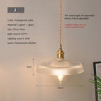 Glass Pendant Light with Copper Fixture 1