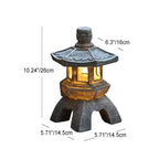 Japanese Solar Pagoda Garden Lantern with LED Light