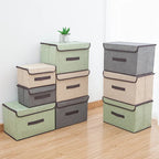Foldable Storage Box with Lid – Fabric Organizer
