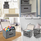 Foldable Storage Box with Lid – Fabric Organizer