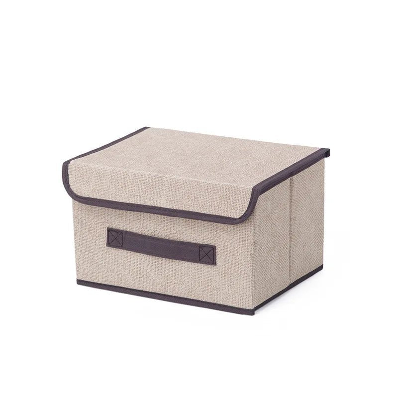 Foldable Storage Box with Lid – Fabric Organizer
