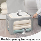 Linen Storage Boxes with Clear Windows – Stackable & Foldable