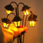 Retro Solar Garden Lantern with 6 LED Lights