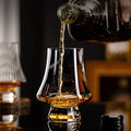 Crystal Whiskey Glasses - Tapered Rim Design, Set of 4