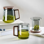 Glass Tea Mug with Infuser and Lid
