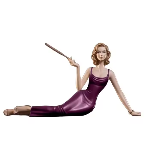 Elegant Woman Incense Holder with Cigarette Holder Design Classic Muse
