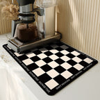 Kitchen Drying Mat - Super Absorbent Rubber Chessboard
