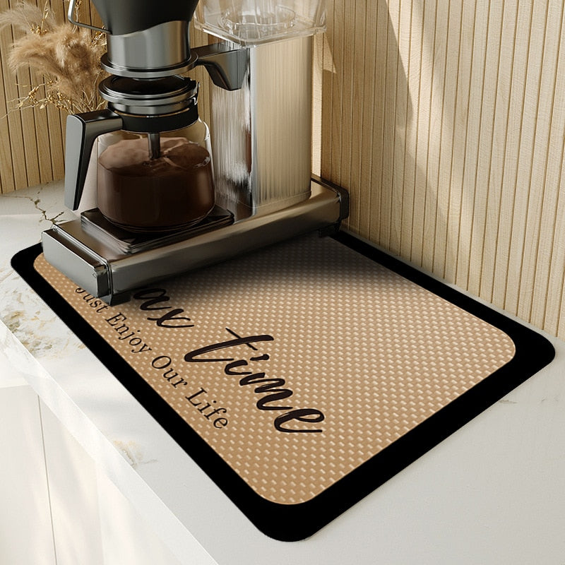 Kitchen Drying Mat - Super Absorbent Rubber
