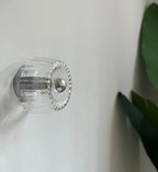 Scandinavian Glass Wall Light with Radial Pattern