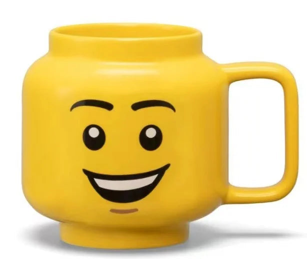 Ceramic Character Face Mug with Cute Expression F