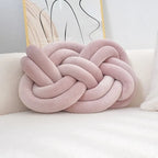 Knotted Velvet Throw Pillow – Modern Geometric Design