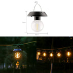 Solar Hanging Lights with Warm LED Filament A