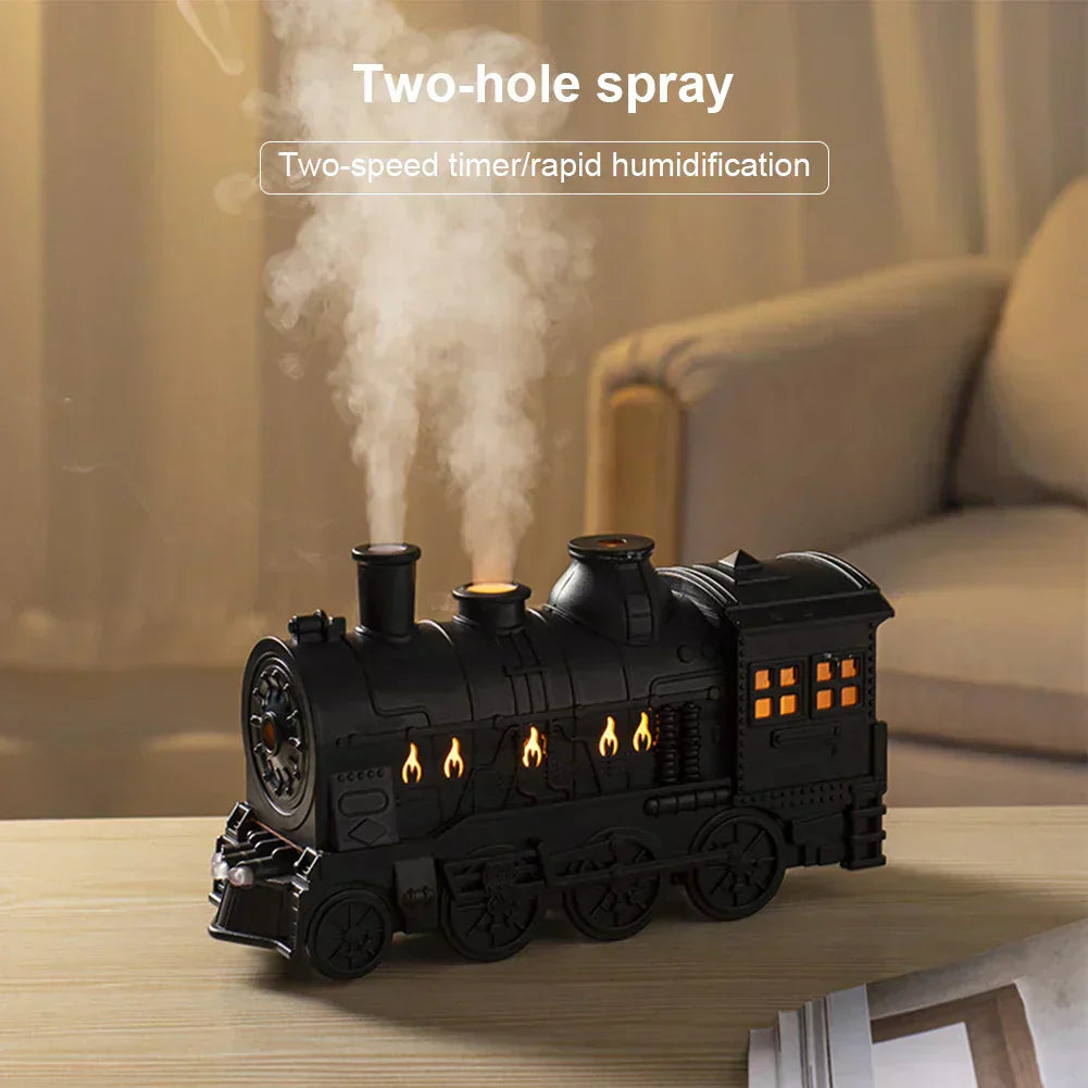 Train Humidifier with LED Lights and Aromatherapy