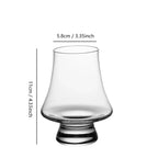 Crystal Whiskey Glasses - Tapered Rim Design, Set of 4
