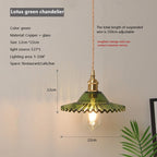Glass Pendant Light with Copper Fixture k