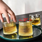 Rotating Whiskey Glass with 360° Spin Function