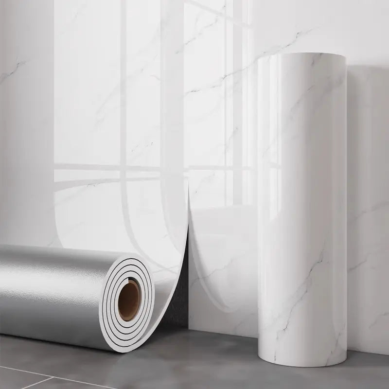 Self-Adhesive Marble Decorative Film – Modern Look in Minutes (40×300 cm) White