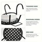 Hanging Balcony Pot Holders with Hooks – Set of 3