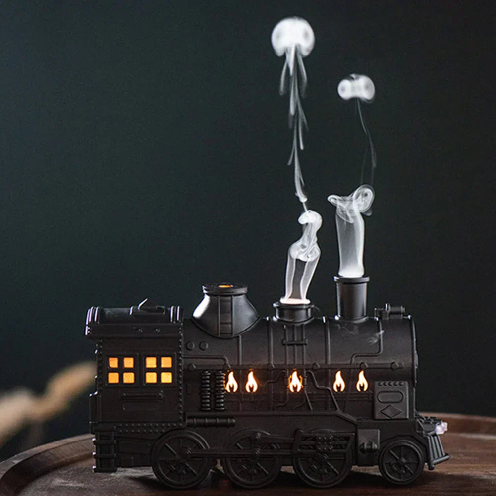 Train Humidifier with LED Lights and Aromatherapy