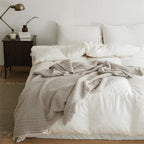 Minimalist Knit Throw Blanket - Ultra Soft Microfiber