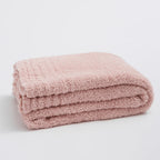 Minimalist Knit Throw Blanket - Ultra Soft Microfiber
