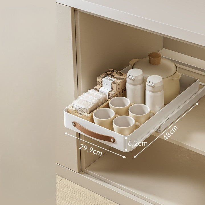 Pull-Out Kitchen Drawer Organizer with Smooth Glides Pull-Out Box