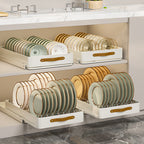 Pull-Out Kitchen Drawer Organizer with Smooth Glides