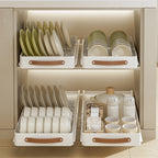 Pull-Out Kitchen Drawer Organizer with Smooth Glides