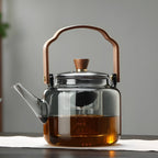 Glass Teapot with Wood Handle and Infuser