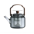 Glass Teapot with Wood Handle and Infuser