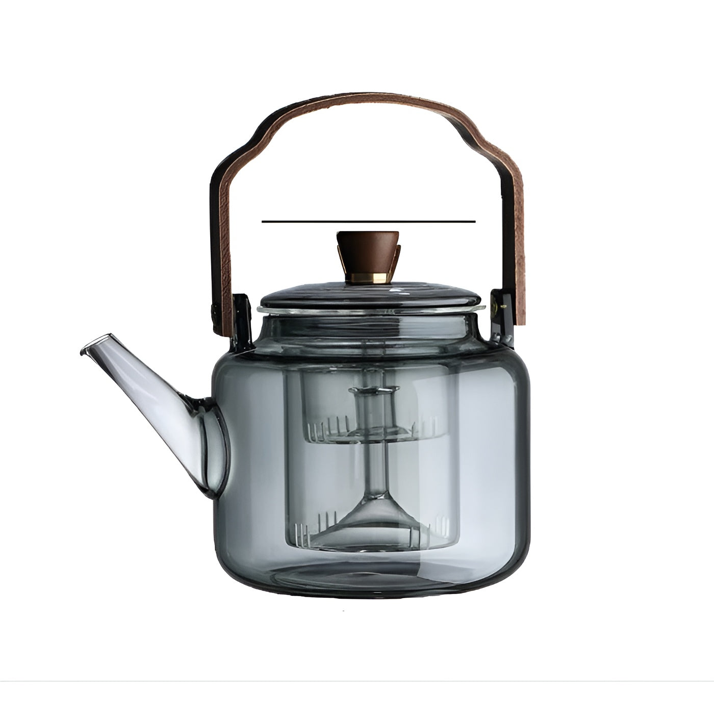 Glass Teapot with Wood Handle and Infuser