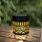 Solar Mandala Garden Light with Projection Patterns