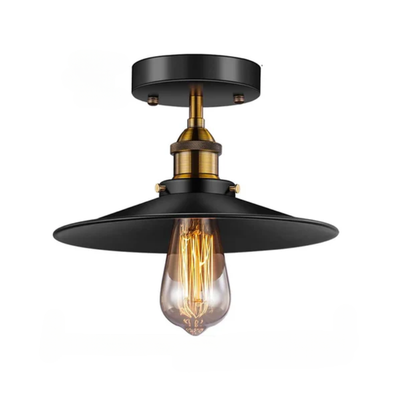 Industrial Ceiling Light with Edison Bulb 10.2 in