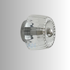 Scandinavian Glass Wall Light with Radial Pattern