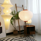 Paper Lantern Floor Lamp with Tripod Base