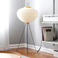 Paper Lantern Floor Lamp with Tripod Base