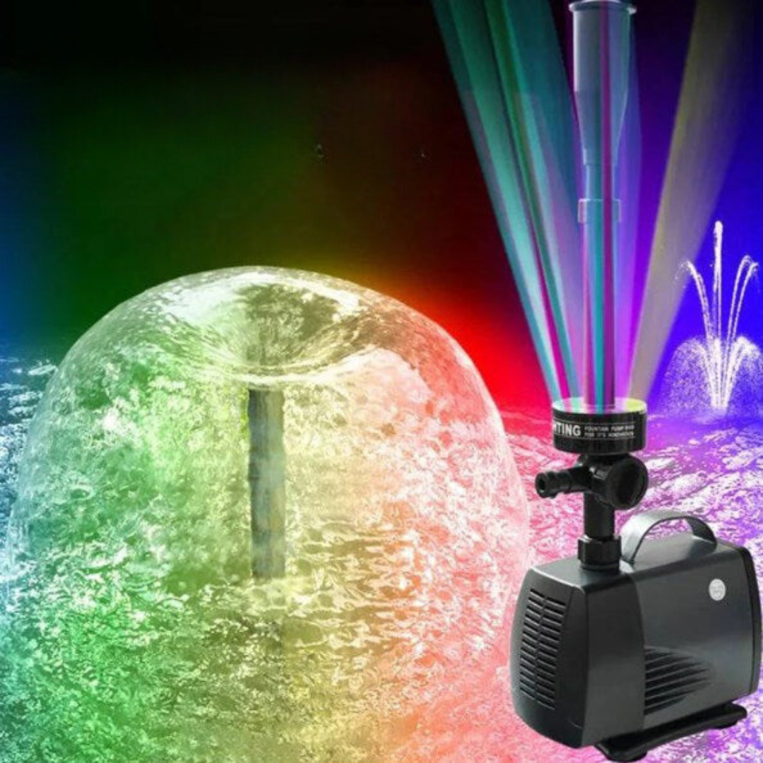 Submersible Fountain Pump with 12 LED Lights