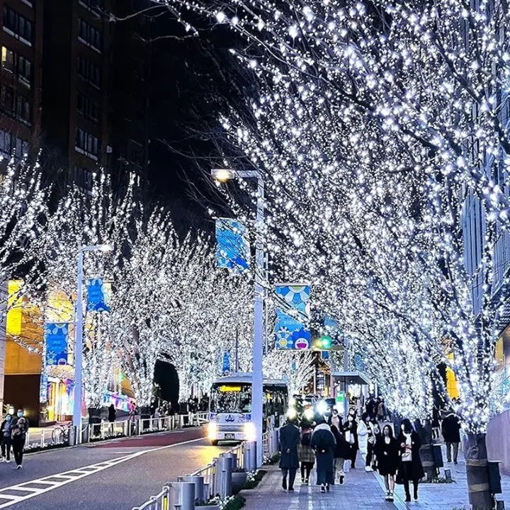 LED Christmas Tree String Lights – Sparkling & Safe Holiday Lighting White