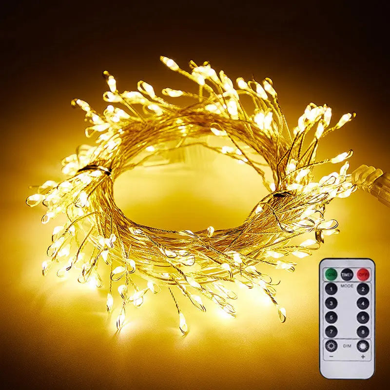 LED Christmas Tree String Lights – Sparkling & Safe Holiday Lighting Warm White