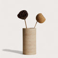 Travertine Cylinder Vase - Japanese Zen Style