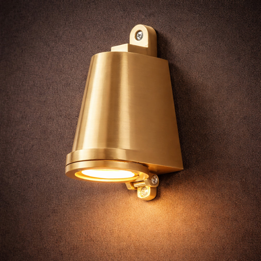 Modern Outdoor Wall Light with Warm LED Copper