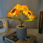 LED Sunflower Night Light with Rechargeable Battery