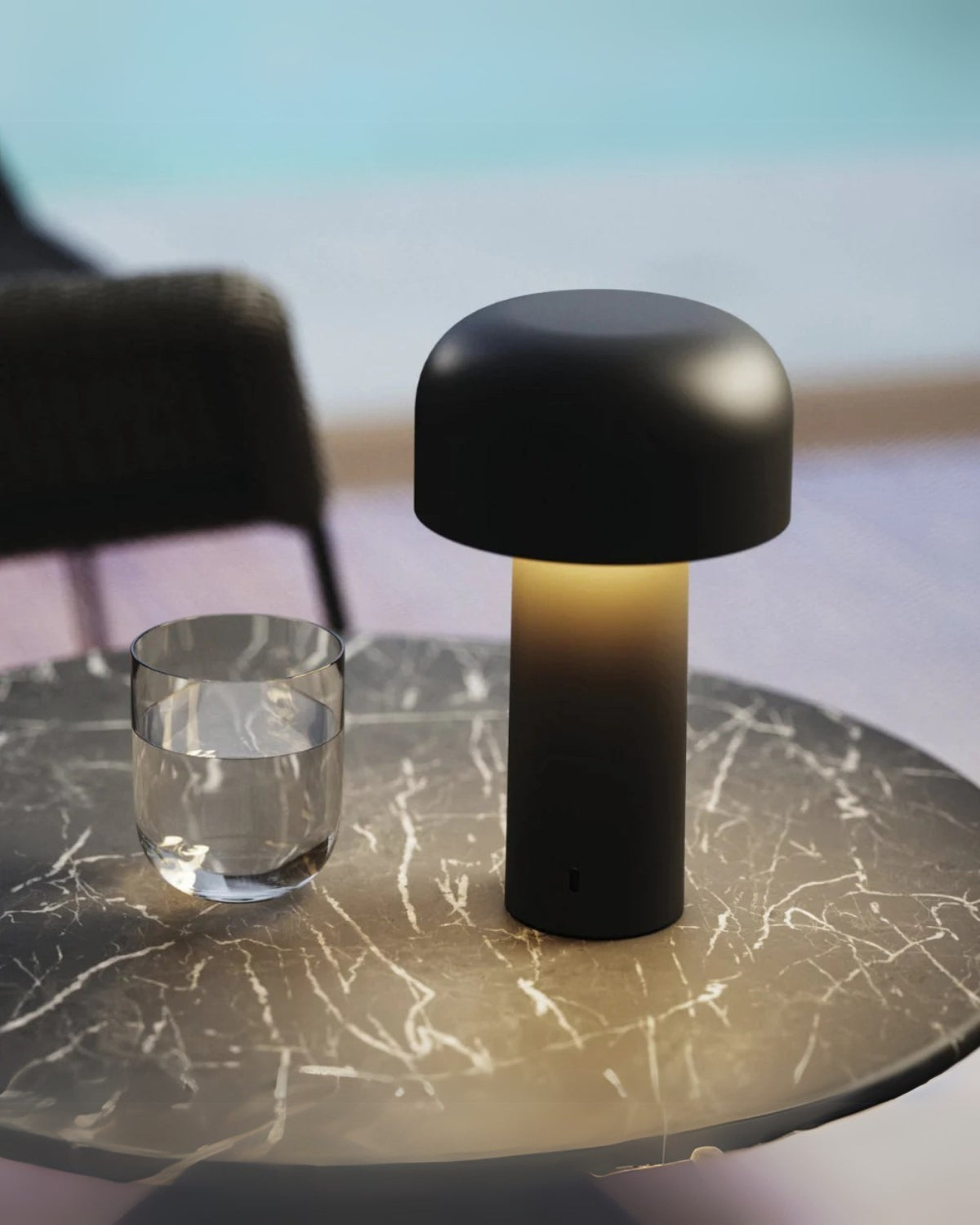 Modern Mushroom Table Lamp with Bell-Shaped Shade