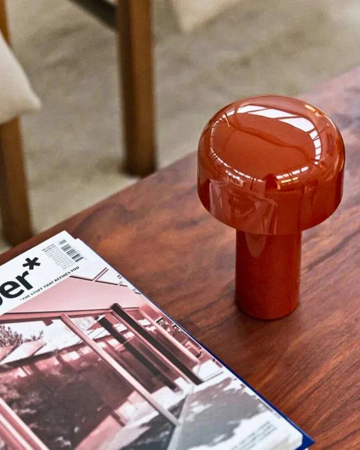 Modern Mushroom Table Lamp with Bell-Shaped Shade