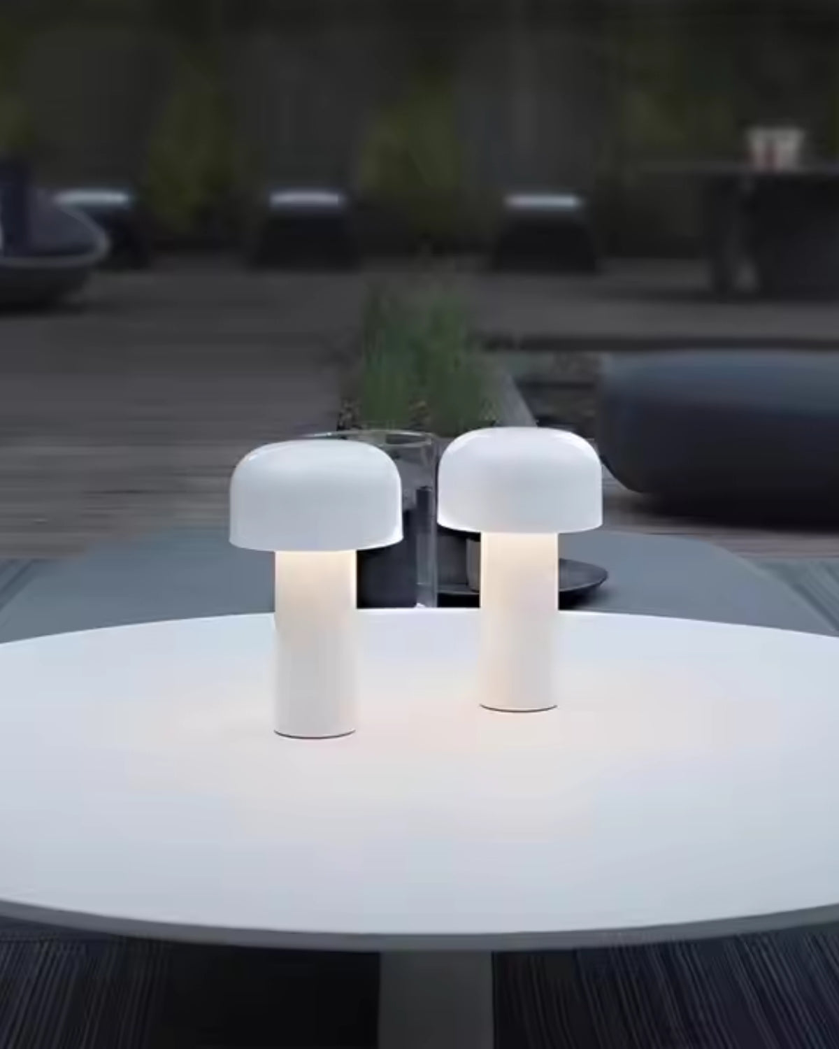 Modern Mushroom Table Lamp with Bell-Shaped Shade