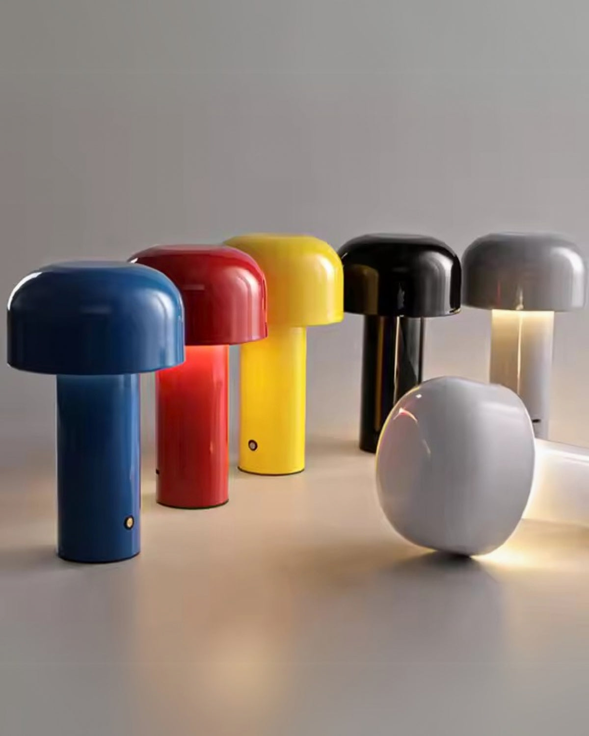 Modern Mushroom Table Lamp with Bell-Shaped Shade