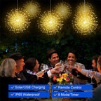 Solar Firework String Lights with LED Starburst Effect