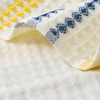Cotton Bath Towel with Honeycomb Weave