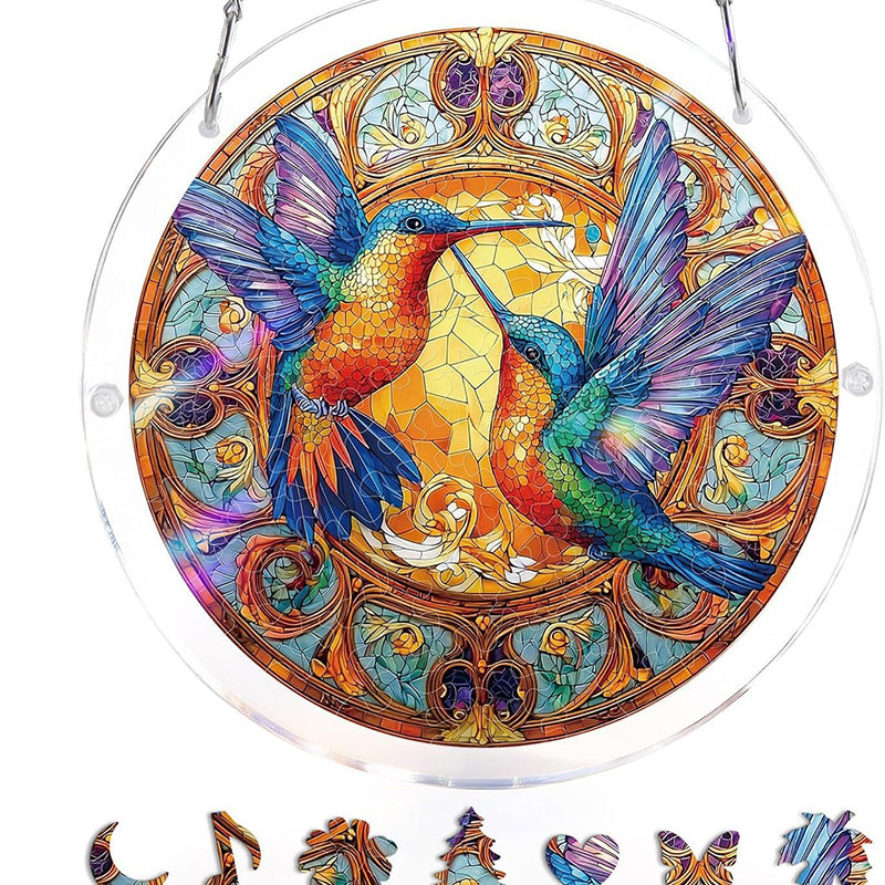 Acrylic Window Catcher with Stained Glass Design